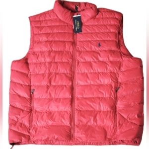 Men's Polo Ralph Lauren Puffer Down Vest Size XXL NWT Red